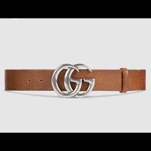 Authentic Gucci Brown Leather Belt NWOT